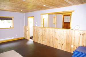 Dojo viewing window where parents and visitors can watch.